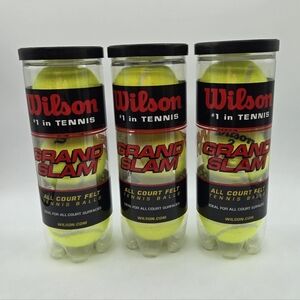 Wilson Grand Slam All Court Felt Tennis Balls 3 Pack Bundle